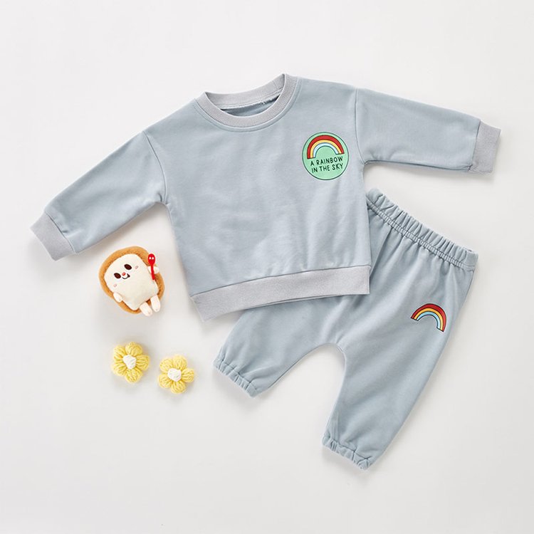 Rainbow in the Sky - Baby Sweatshirt & Pant Set