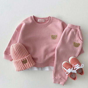 Embroidered Cute Bear - Baby Wear Set